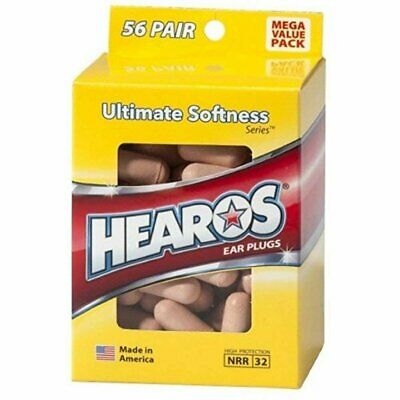 Hearos Ultimate Softness Series Ear Plugs, Beige, 56 Pair