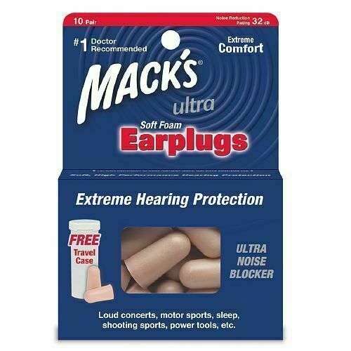 Mack's Ultra Soft Foam Earplugs Extreme Comfort Ultra Noise Blocker 10 Pair