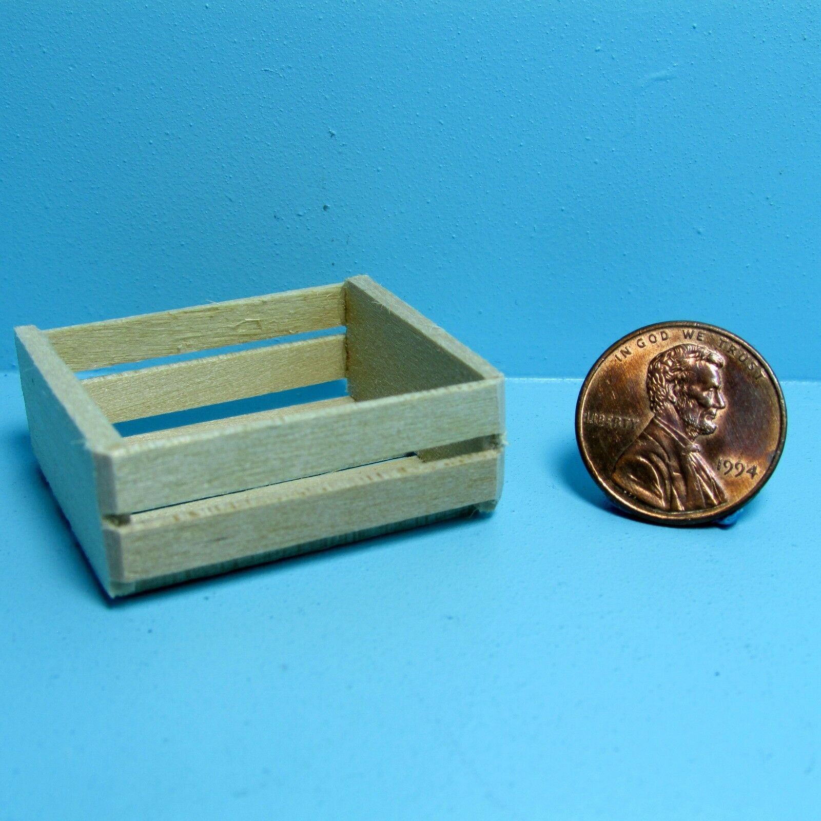 Dollhouse Miniature Small Single Wood Crate For Store Farm Market Wo503sps