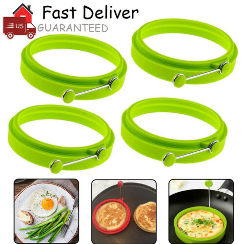4pcs New Egg Fried Mold Silicone Ring Pancake Silica Gel Kitchen Cooking Tool