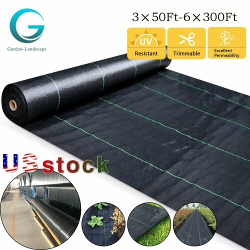 Heavy Duty Seepage Weed Barrier Fabric Woven Earthmat Ground Cover Landscape