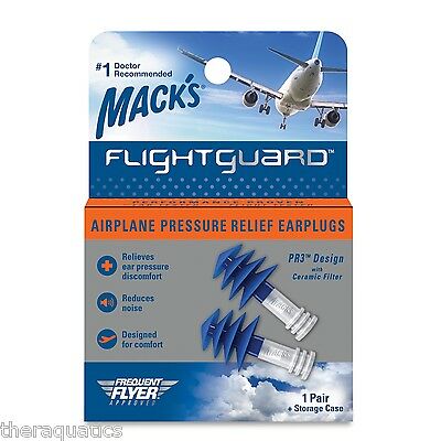 Mack's Flightguard Airplane Pressure Relief Earplugs Ear Discomfort Fly Noise 17